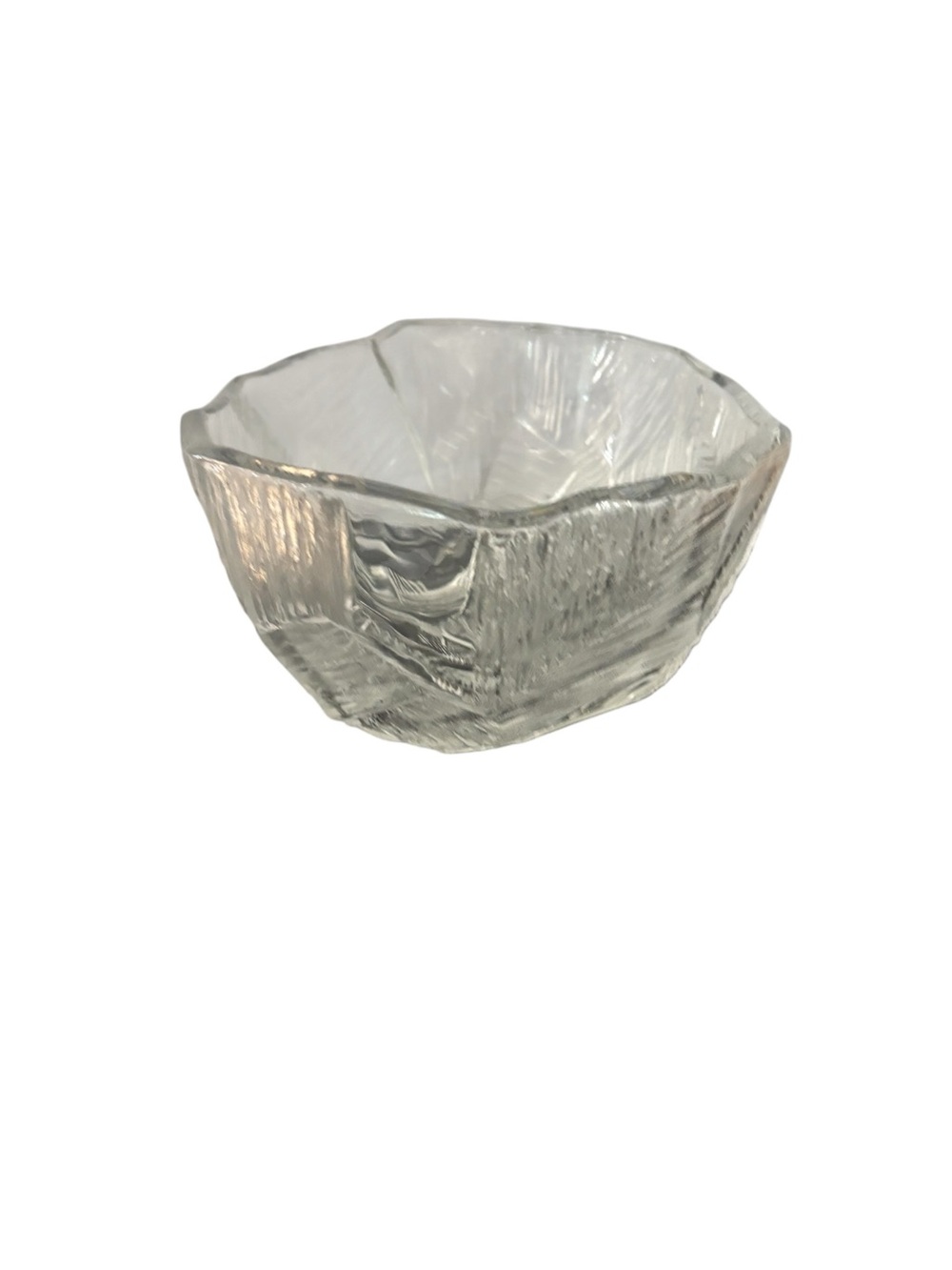 Mikasa Hoya Vintage Crystal Iceberg Bowl Japan 1970s Serving wear Glacier Salad